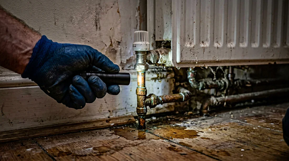 Étapes d'introduction du produit colmatant Injection du produit de traitement dans le circuit de chauffage