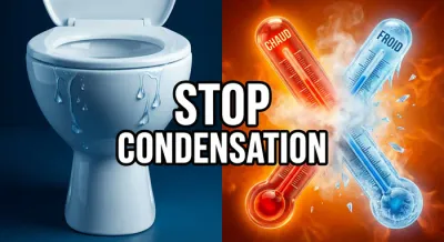 Miniature STOP CONDENSATION avec thermomètres chaud et froid et WC qui pleure.