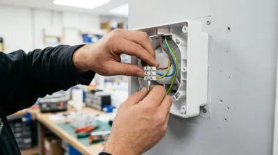 Gros plan sur le voyant rouge d'un extracteur d'air Silent 100 S&P