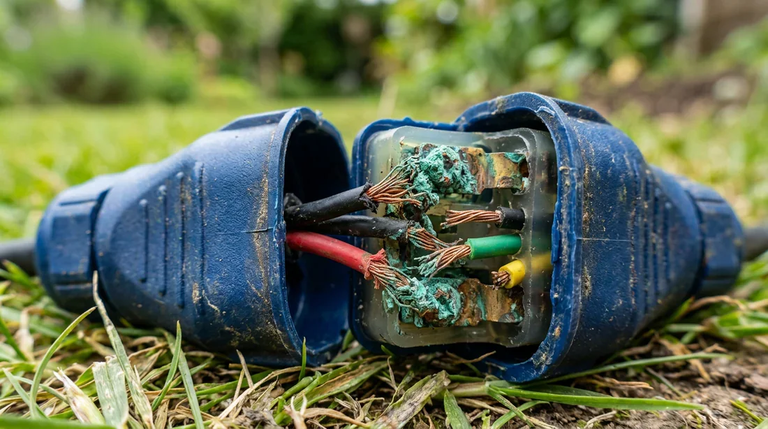 Vérification des connexions électriques Connecteur de câble défectueux pour robot tondeuse