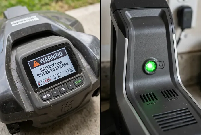 Diagnostic de panne de signal de boucle sur robot tondeuse