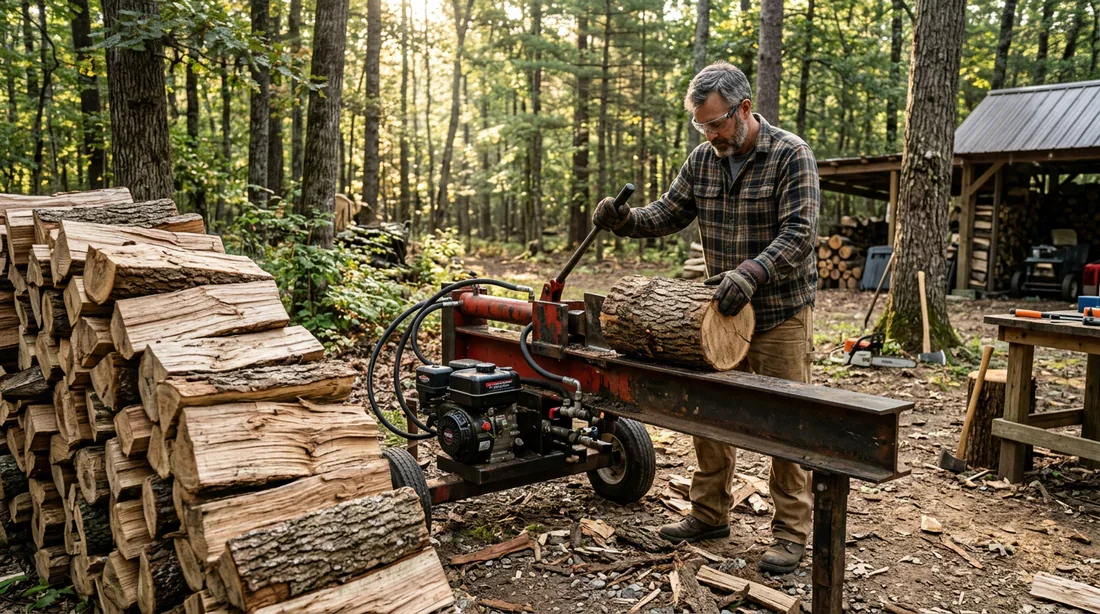 Système de pompe hydraulique et moteur pour fendeuse de bûches