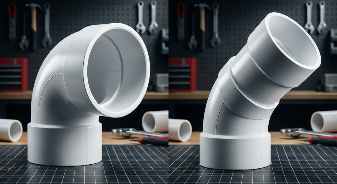 Raccordement optimal pour éviter les bouchons Schéma visuel montrant la différence entre un coude unique et un double coude.