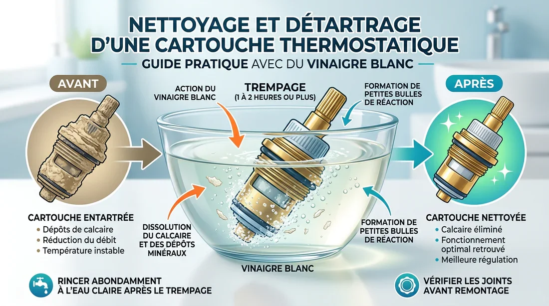 Démontage d'un mitigeur Grohe avec une clé à molette dans une douche moderne.