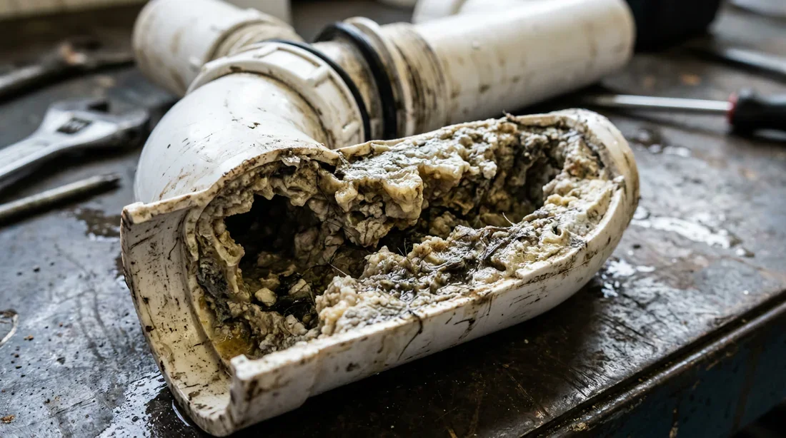 Schéma technique du fonctionnement d'un groupe de sécurité et de son siphon de vidange.