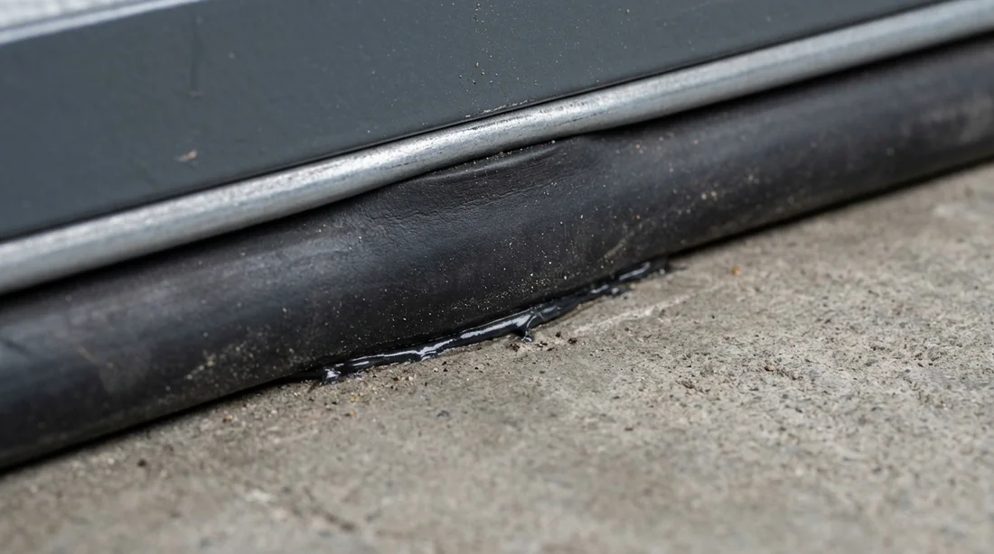 Solution d'étanchéité avec joint EPDM Joint de seuil en caoutchouc noir compressé par la porte de garage pour l'étanchéité